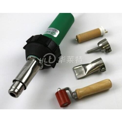 1600W Hot Air Welder Plastic Welding Torch PVC Floor Welding Gun Industrial Welding Equipment With 2 Nozzles+Roller+Heat Element