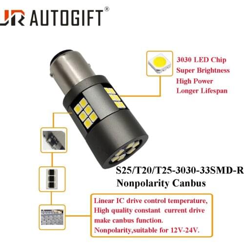 50PCS high power BA15S 1156 1157 3030 30SMD P21W Canbus LED Car Brake Lights Auto Driving Lamp Reverse Bulbs Turn Signal light