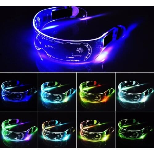 LED colorful luminous glasses electronic shade festival celebration KTV bar party performance children luminous night light 3D