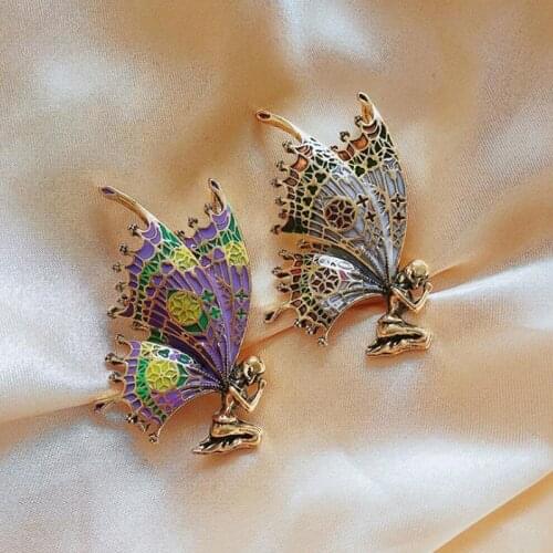 Vintage Butterfly Wings Fairy Brooches Quality Enamel Women Brooch Pins 2021 ewelry Gift