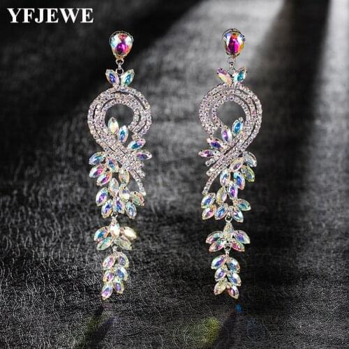 YFJEWE 2018 Latest Chic Multicolor Crystal Dangle Earrings Party Drop Earrings for Women Fashion Jewelry E522