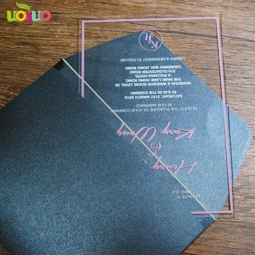 20pcs glass wedding decoration supplier printing invitation cards wedding menu cards