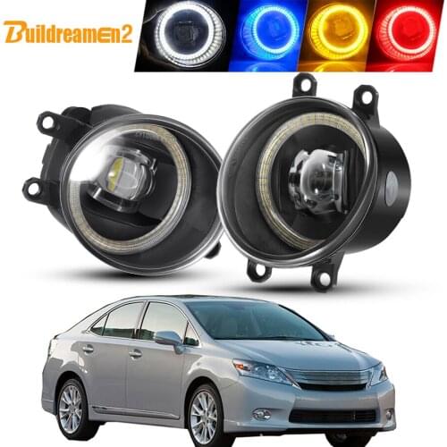 2 X Car Front Bumper Angel Eye Fog Light Assembly 40W 4000LM LED Lens Fog Daytime Lamp DRL 12V For Toyota Tacoma 2012-2016