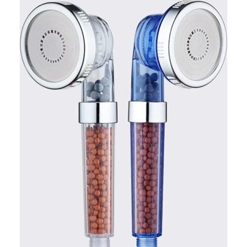 Function Adjustable Jetting Shower Head Bathroom High Pressure Water Handheld Saving Anion Filter SPA Shower Headswers