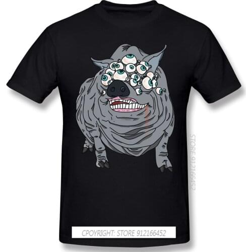 Maneater Boar T-Shirts Men Birthday Gifts Short Sleeves Tee Crew Neck 100% Cotton Bloodborne ARPG Games Clothes Humor T Shirt