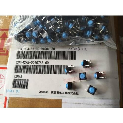 Import Japan Touch switch Key switch 6*6*5MM Blue button Jog Induction key