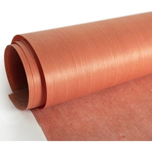 L:2.5Meters Width:55cm Thickness:0.25mm Pure Color Wood Skin Pure Red Wood Skin Mahogany Solid Wood Manual Veneer