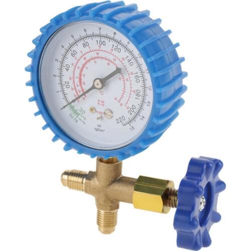 220psi Air Conditioning Refrigerant Recharge Pressure Gauge Manometer Fit for R410A R22 R134A R404A