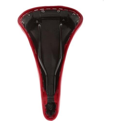 MTB Bicycle Cycling Fixed Gear Bike Riveted Saddle Seat Cushion Pad Red
