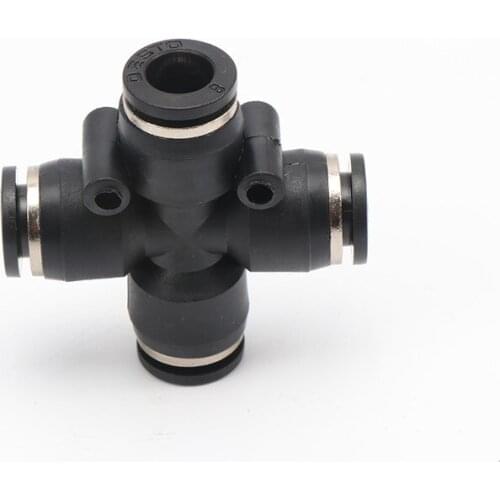 Pneumatic quick plug-in connector cross-cross PZA8 6 4 10 12 plug-in 4 6 8 10 12mm trachea