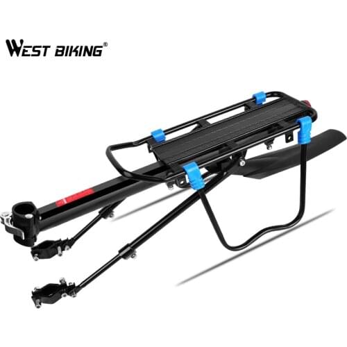 WEST BIKING Bike Rack With Fender Luggage Carrier Pannier Cycling Rear Shelf Seatpost Mount Bisiklet Support Bicycle Rear Rack