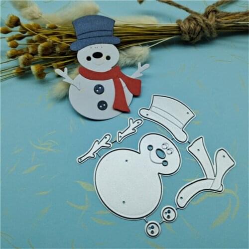 Christmas Snowman Frame New Metal Cutting Dies for 2021 Scrapbooking Edge No Stamps Cuts Crafts Decoration Cutter Cardmaking