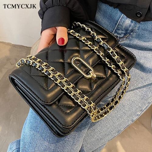 2021 Shoulder Bag Lady Luxury Embroidery Thread Small Chain Brand Designer Leather Crossbody Bags For Women Handbags And Purses
