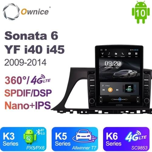 Tesla Style DSP 9.7" Android 10.0 Car Radio Stereo For Hyundai Sonata 6 YF i40 i45 2009-2014 Car DVD GPS player 360Panorama DSP