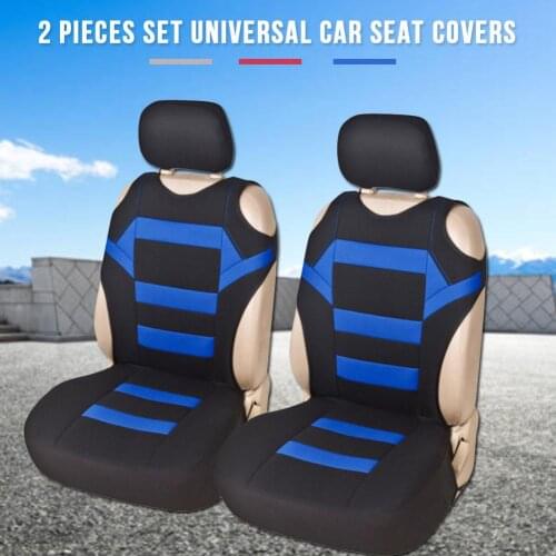 2 Pcs Set Universal Car Seat Covers Mesh Sponge Interior Accessories T Shirt Design Front Car Seat Cover For Car/Truck/Van