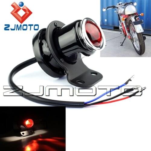 Motorcycle LED & Bulb Taillight Classic Lucas Replica Stop Tail Light For Harley Honda BMW Cafe Racer Bobber Chopper Custom