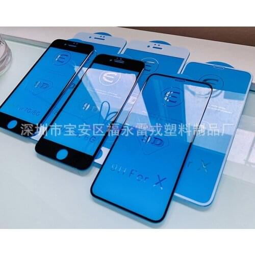 1000pcs 9D protective glass for iPhone 6 6S 7 8 plus X glass on iphone 7 6 8 X R XS MAX screen protector iPhone 7 6 XR