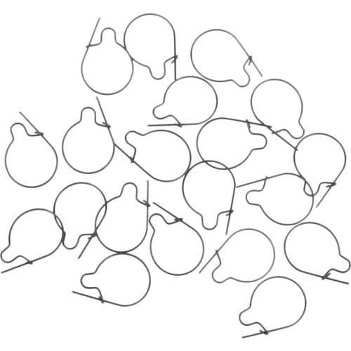 20pcs Maggot Clip 3 Sizes Matt Black Hair Rig HLS Terminal Tackle Fishing Tools