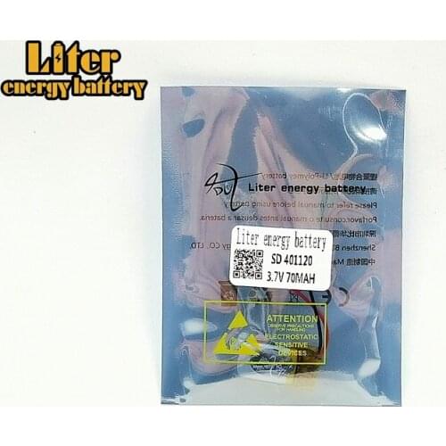 1/2/4Pcs 3.7V Rechargeable lithium battery 401120 401120 70mah For MP3 MP4 Bluetooth Speaker Headset Selfie Stick