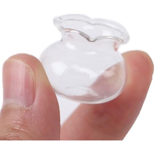 2pcs Dollhouse Miniature Food Play Mini Glass Fish Tank Doll House Accessories