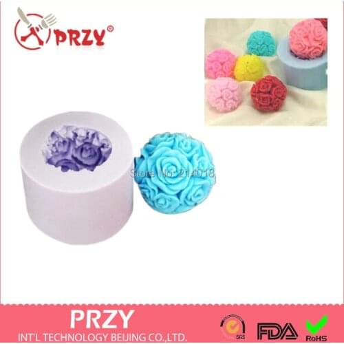 3D Soap Mold Cake Decoration Mold Manual Handmade Soap Mold Candle NO.:SO128 Modelling Silicon Rose Moulds Silicone Rubber PRZY