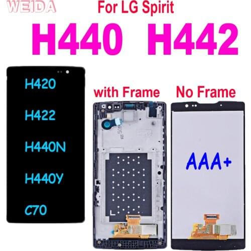 4.7" Original LCD For LG Spirit H440 H442 LCD H420 C70 H422 H440N H440Y LCD Display Touch Screen Digitizer Assembly with Frame
