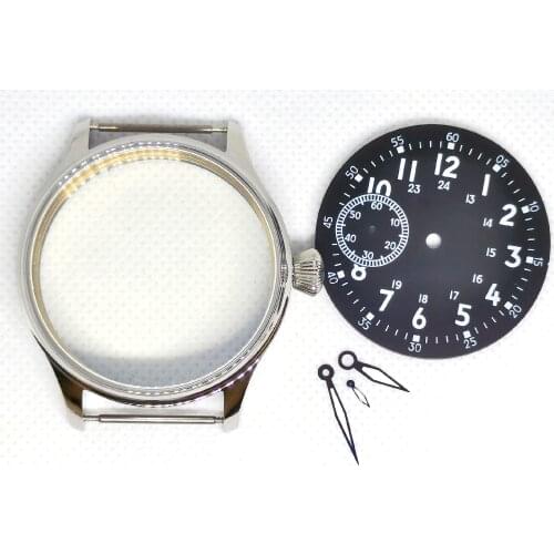 44MM Watch 316 Stainless Steel Case Add Dial And Hands Has Luminous Fit ETA 6497 ST36 Manual Mechanical Movement