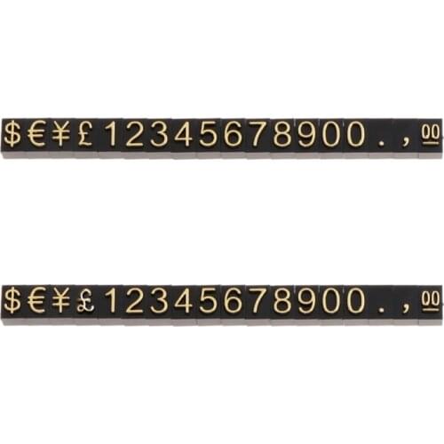 69HB Price Tag Jewelry Shop Display Pentagon Plastic Number Adjustable Accessories Stand Frame Combined Digital Clothing Label