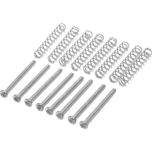8 Pcs M2.5x32MM Electric Guitar Humbucker Pickups Adjust Height Screw and Spring - Pitch 0.4mm