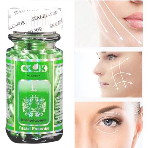 90pcs/bottle Capsule Essence Vitamin E Collagen Moisturizing Nutrition Lift Firm Skin Face Serum Whitening Face Cream