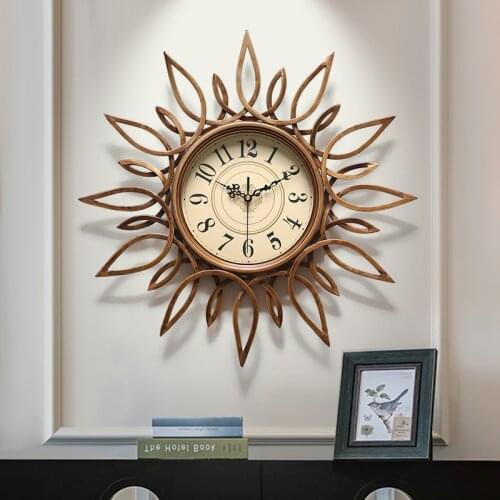 American Fashion Creative Clock Bedroom Mute Wall Clock Living Room Home Light Luxury Art Wall Clock