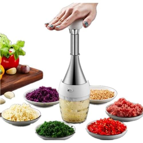 Automatic Meat Grinder Garlic Chopper Stainless Steel Food Processor Quick Powerful Vegetable Shredder Dicer Fruits Herbs Onions