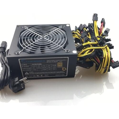 Free ship 1600w computer power supply mining rig antminer pico psu asic bitcoin miner for rx 470 rx 580 rx 570 rx480 atx btc