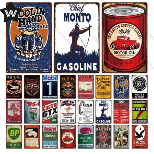Bp Motor Service Metal Sign Vintage Wall Sticker Gasoline Tin Poster Shabby Style Metal Plaque for Man Cave Garage Decor Bar Pub