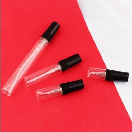 Black 2ml 3ml 5ml 10ml Mist Spray Bottle Spray Pump Bottle Travel Refillable Glass Perfume Bottle With Sprayer