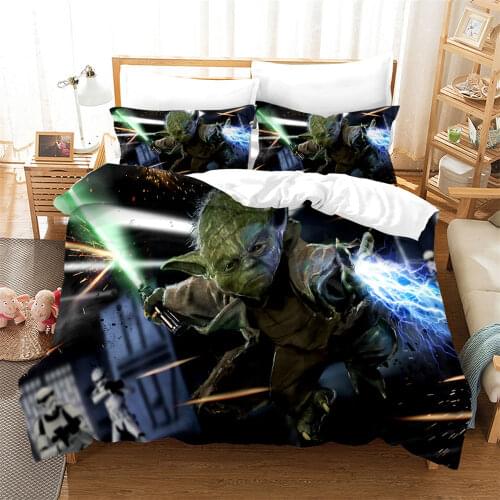 Disney Star Wars Baby Yoda Series Bedding Set Full Size Custom Duvet Cover Adult Children Teen Birthday Gift Home Bedroom Decor