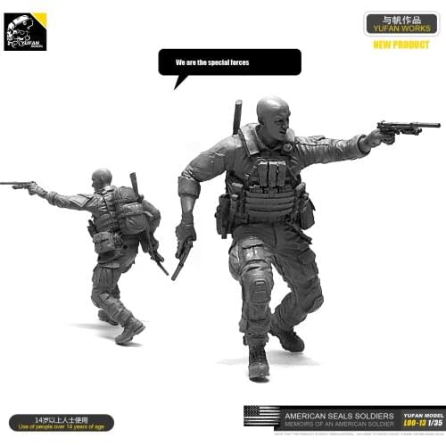 1/35 Resin Figure Soldier Of American Seal Model Kit DIY self-assembled Loo-13