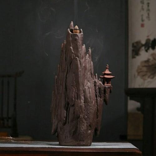 Creative Fortune Household Sandalwood Stove Aloe Incense Burner Large Red Sand Backflow Incense Burner Ornaments Incense Holder