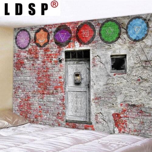 LDSP 5D Door Meditation Digital Printed Tapestry Wall Hanging Wall Covering Rugs Background Cloth Beach Mat Blanket Home Decor