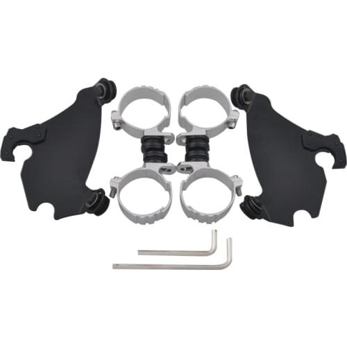 Motorcycle 48-55MM Fork Bracket Gauntlet Headlight Fairing Trigger Lock Mount Kit Fit for Harley Davidson Dyna Fairing 2006-2016