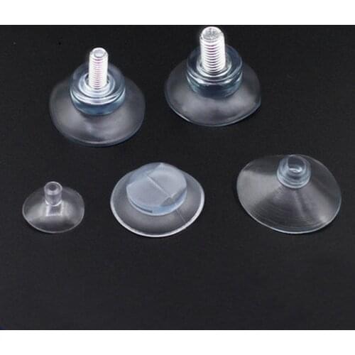 5Pcs M6/M8 Screw Rubber Suction Cup Transparent Sucker Plastic Hooks for Glass Table Tops Storage Tool Suction Cup