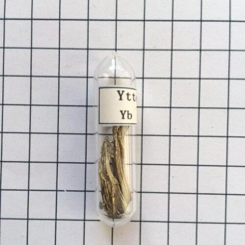 Ytterbium Pure Metal Turnings Reference Sample in sealed vial 3 gram