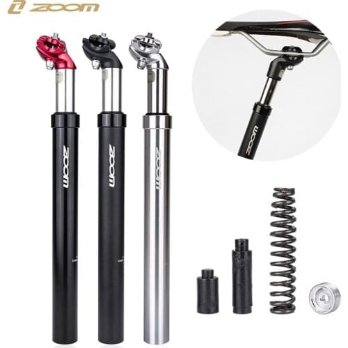 ZOOM Bike Seatpost Spring Suspension Damping Seatpost 27.2/30.9/31.6mm MTB Road Bike Bicycle Aluminum Alloy Seat Post Seat Tube