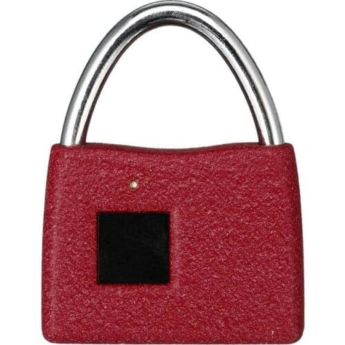 Portable Smart Fingerprint Keyless Door Lock USB Rechargeable Padlock 1Pcs Quick Unlock Zinc Alloy Metal Self Developing Chip