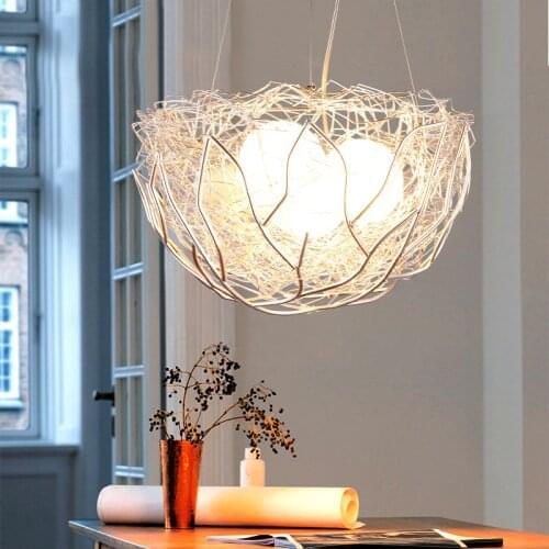 Post-Modern Art Irregular Aluminum Glass Ball LED Chandelier Nordic Bedroom Suspension Lamp Office Restaurant Ceiling Chandelier