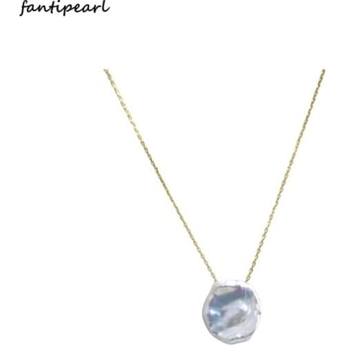 Freshwater Baroque Pearl Necklace Aurora Colorful Oily High-end Petal Pearl Necklace 925 Silver Necklace