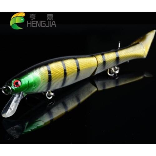 HENGJIA 1pc 12cm 13.5g hard plastic diving mutil jointed minnow fishing lures wobblers crankbaits trout catfish pesca swimbaits