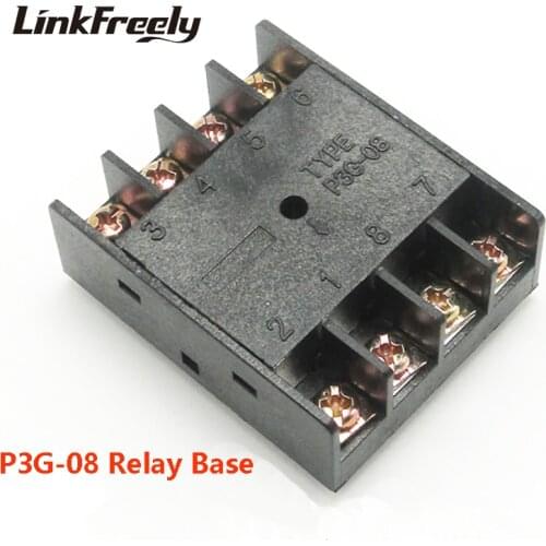P3G-08 Relay Socket Base Relay Socket Holder Relay Mounting base for ST3P DH48S AH3 MK2P time relay reverse wiring connection