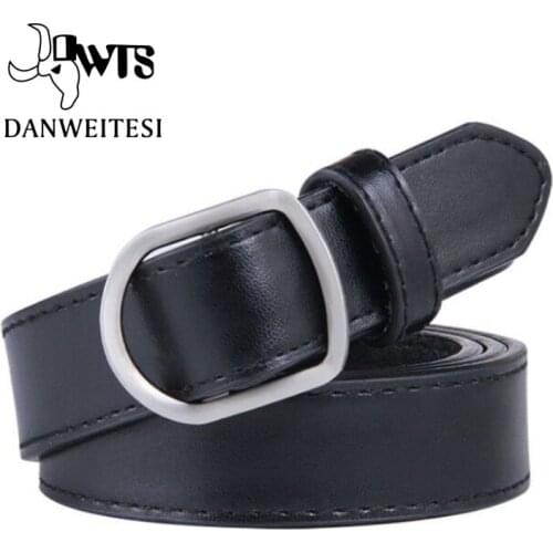 [DWTS] Women Belt Holeless Belt Belts For Ladies Smooth Buckle Easy To Match Fashion Jeans Gold Silver Leisure Skirt