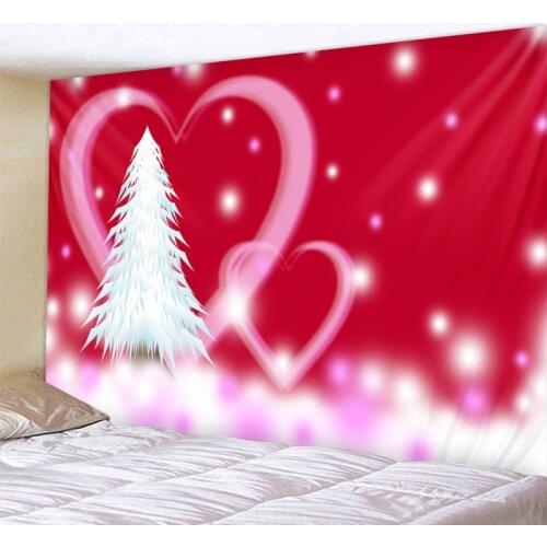 Christmas tapestry Christmas wood board Snow scene Elk print Large size tapestry wall hanging Christmas home decoration